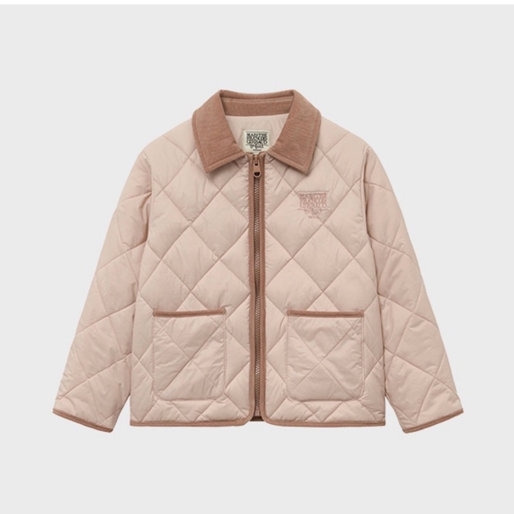 Marithé + François Girbaud children's quilted jacket in light pink